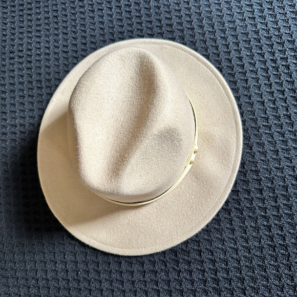 Beige 100% Wool Club Monaco Fedora Hat main image 4